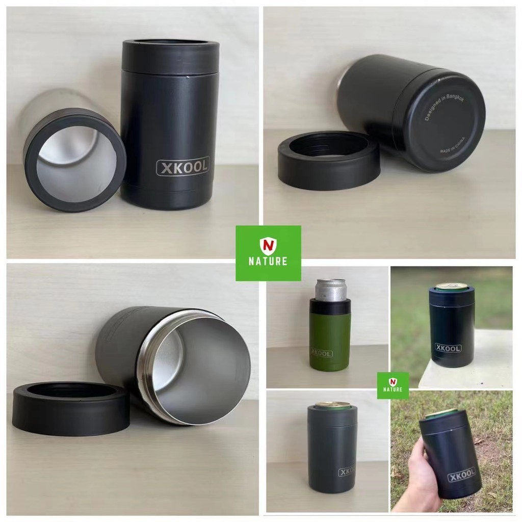 แก้วกาแฟ Xkool แก้วขนาด 12Oz แก้วเก็บอุณหภูมิความเย็น,ร้อนสีพื้นไม่มีไอน้ำเกาะข้างนอกแก้ว