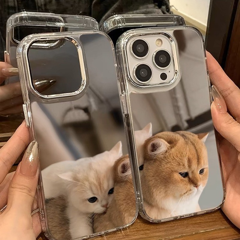 เคสโทรศัพท์มือถือ แบบนิ่ม ลายการ์ตูนแมว สําหรับ iPhone 15 14 13 12 11 Pro Max X Xr Xs Max 7 8 Plus
