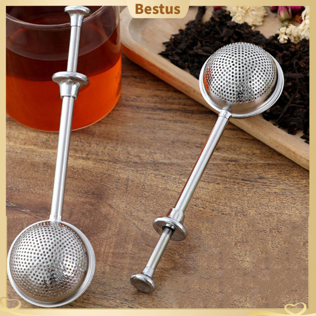 Bestus| ที่กรองชา แบบสเตนเลส อเนกประสงค์ ใช้ง่าย สําหรับกรองชา เครื่องเทศ แป้ง และชา