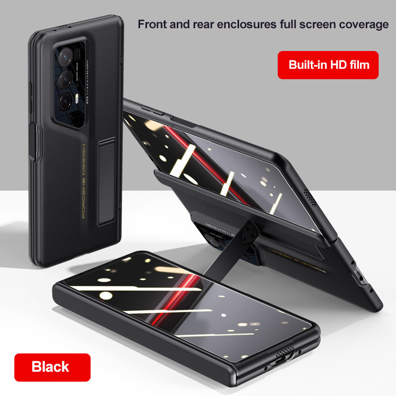 PORSCHE เคสโทรศัพท์มือถือหนัง PU ผิวด้าน กันกระแทก ป้องกันเลนส์กล้อง สําหรับ Honor Magic V2 RSR