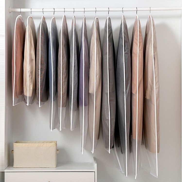 ถุงคลุมเสื้อผ้า ถุงคลุมเสื้อ ใส่สูท กันยับ ฝุ่นไม่เกาะ เป็นระเบียบ มีหลายไซร์ให้เลือก จัดระเบียบตู้เสื้อผ้า - รูปที่ 2