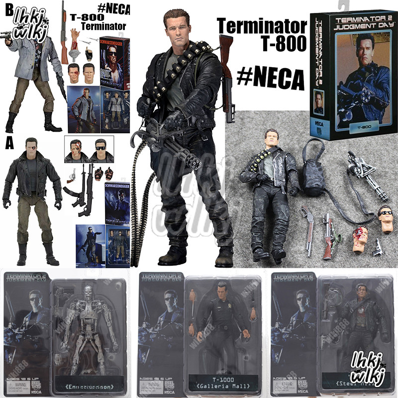 โมเดลฟิกเกอร์ Terminator Schwarzenegger T-800 NECA Terminator Endoskeleton T-1000 ของเล่นของที่ระลึก