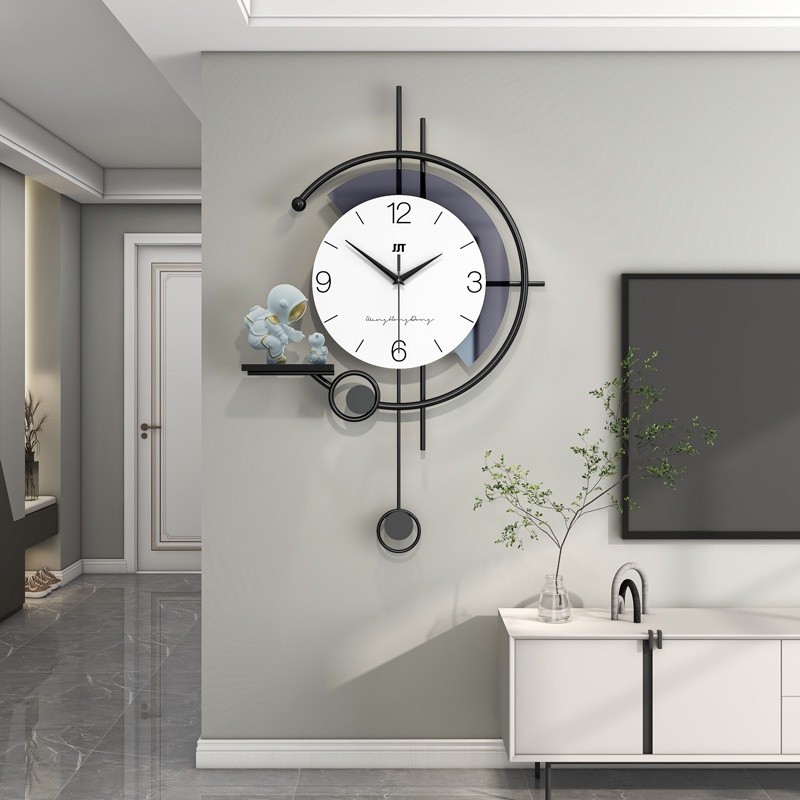 【Super living】นาฬิกาแขวนผนัง สไตล์โมเดิร์น เรียบง่าย สําหรับตกแต่งบ้าน ห้องนั่งเล่น