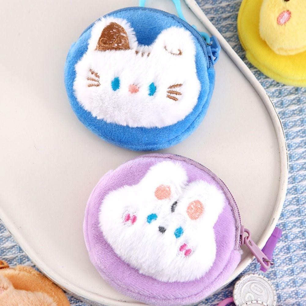 YUANG กระเป๋าสตางค์ กระเป๋าใส่เหรียญ ลายการ์ตูนสัตว์น่ารัก ขนาดเล็ก แบบพกพา สําหรับผู้หญิง