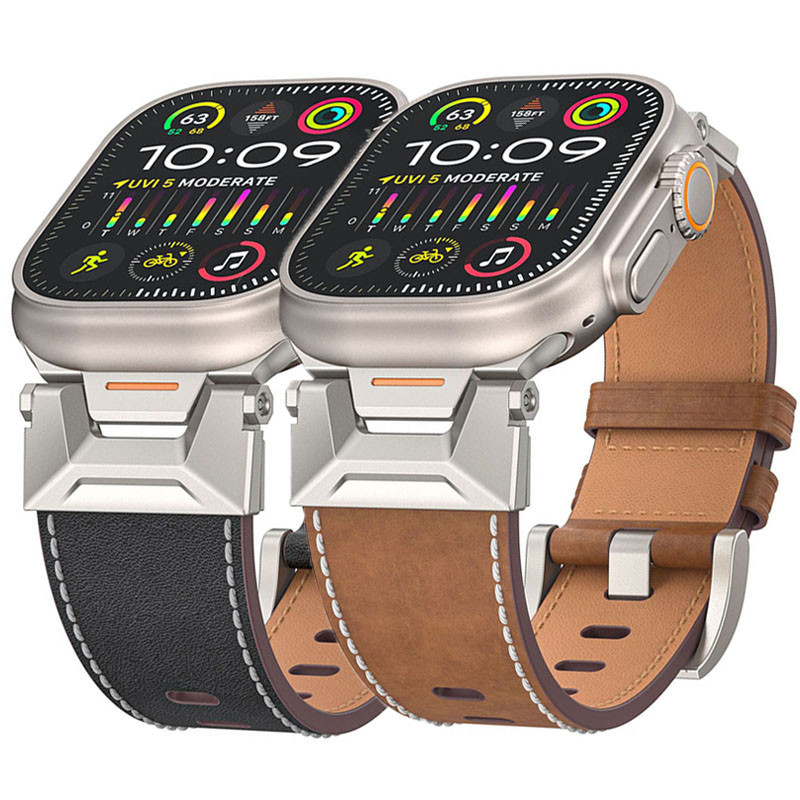 Senior สายนาฬิกาข้อมือหนังแท้ แบบเปลี่ยน สําหรับ Apple Watch Ultra 2 9 8 7 6 SE 5 4 3 2 1 ขนาด 42 44 45 49 มม.