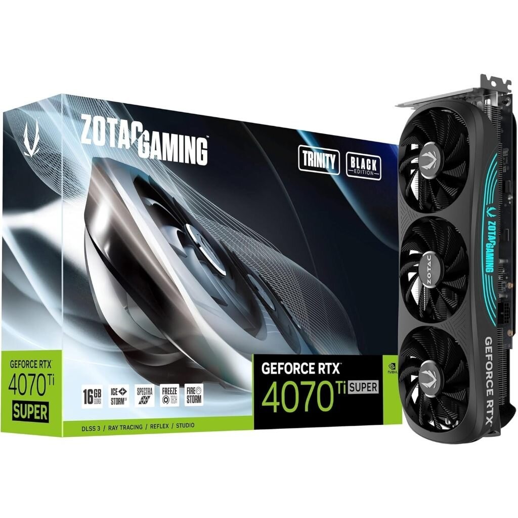 ZOTAC GeForce RTX 4070 Ti Super Trinity Black Edition 16GB GDDR6X รับประกัน 3ปี ศูนย์ไทย