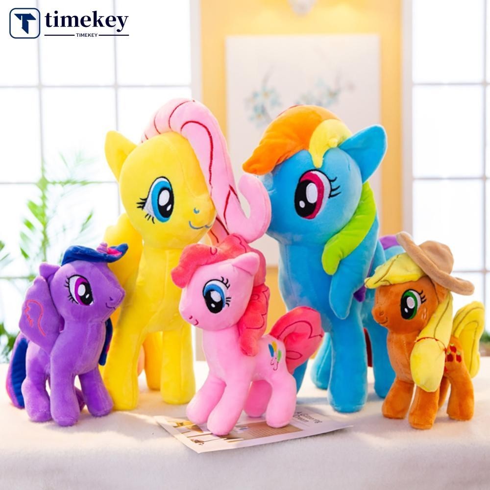 Timekey ตุ๊กตาฟิกเกอร์ม้าโพนี่น้อย 20 30 40 ซม. ของเล่นสําหรับเด็ก C9O1