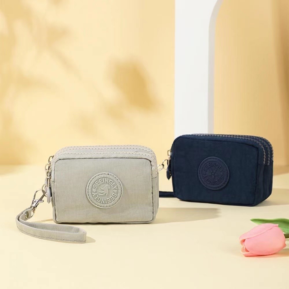 (A03) กระเป๋าสตางค์ ผ้าไนล่อน ใส่เหรียญ ใส่บัตรได้