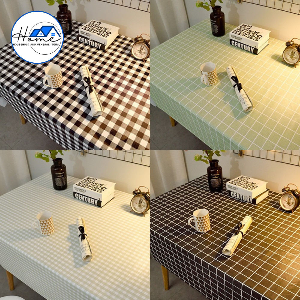 HomeHouse ผ้าปูโต๊ะ หนา คุณภาพสูง PVC กันน้ำกันน้ำมัน ทนใช้ทนทาน