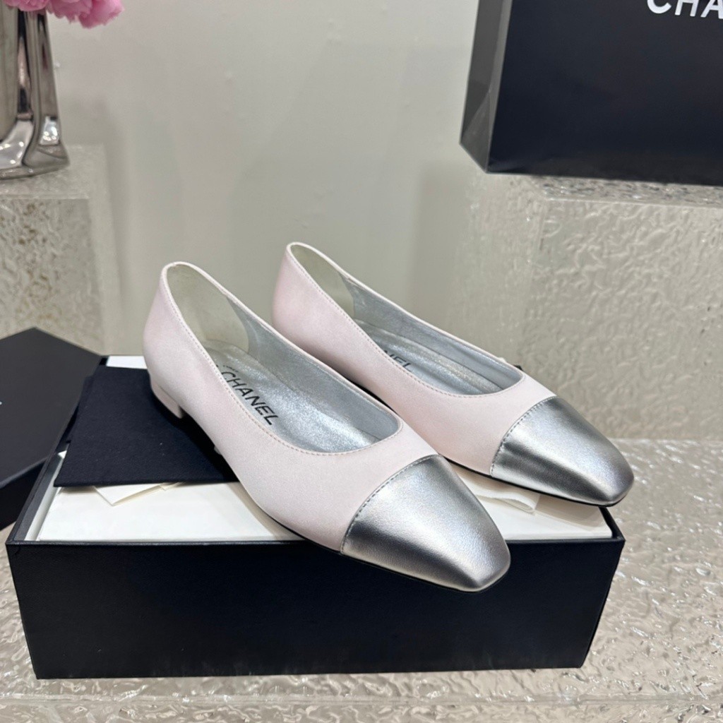 Chanel ใหม่ รองเท้าส้นแบน เข้ากับทุกชุด แฟชั่นฤดูใบไม้ผลิ 2024