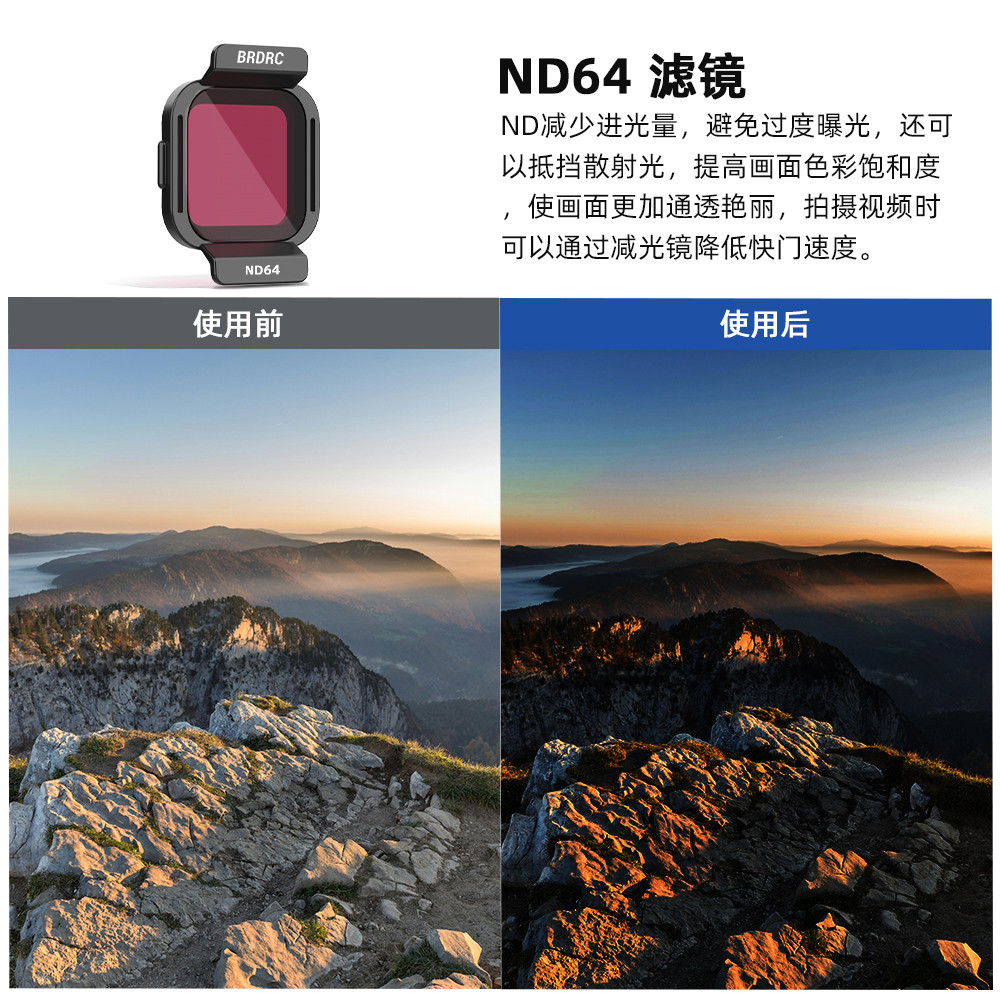 ชุดกรองโดรนพับสําหรับ DJI FLIP Filter ชุด ND8/CPL/เลนส์ป้องกันรังสียูวี FLIP Filter Combo อุปกรณ์เสริม