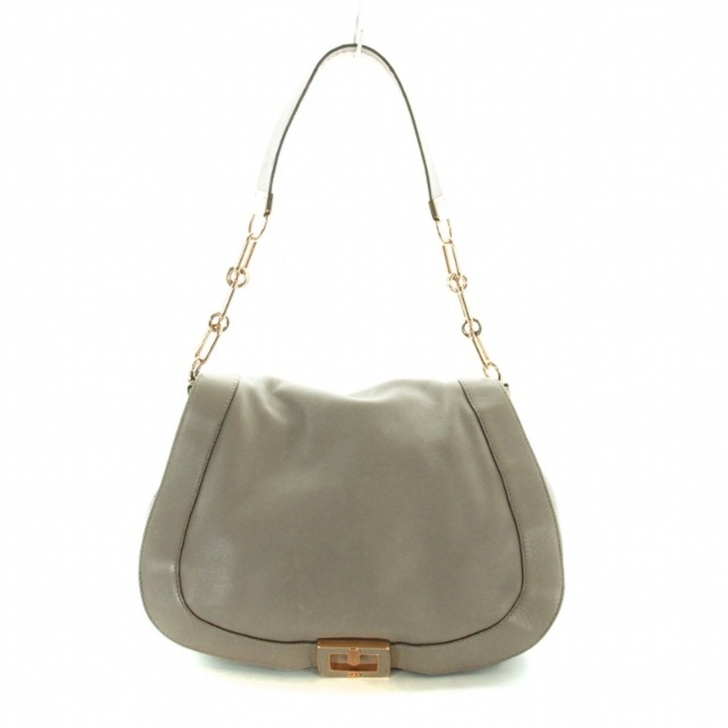 Anya Hindmarch Shoulder Bag Beige Leather Direct from Japan Secondhand