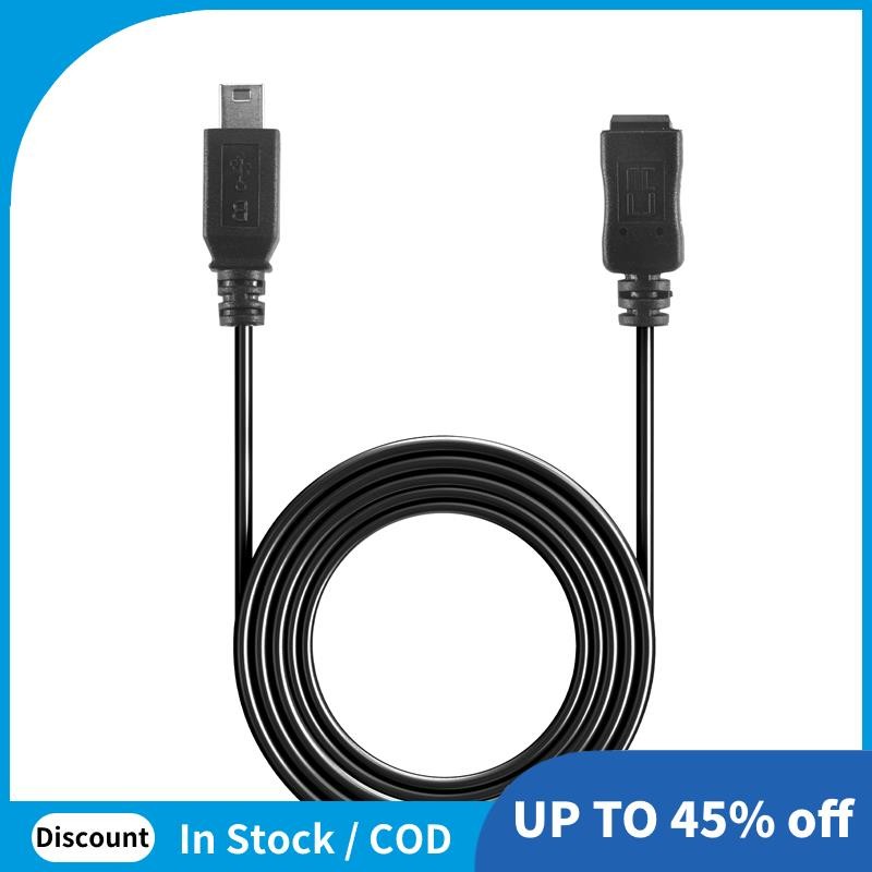 1.5m Mini USB B 5pin ชายหญิงสายต่อสายไฟอะแดปเตอร์สีดํา
