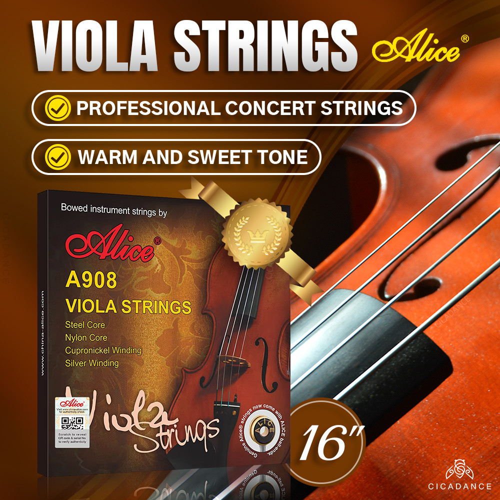 Alice สายวิโอลา 16 นิ้ว แกนไนลอน บรรจุภัณฑ์แยกชิ้น สายคอนเสิร์ตระดับมืออาชีพ Viola String