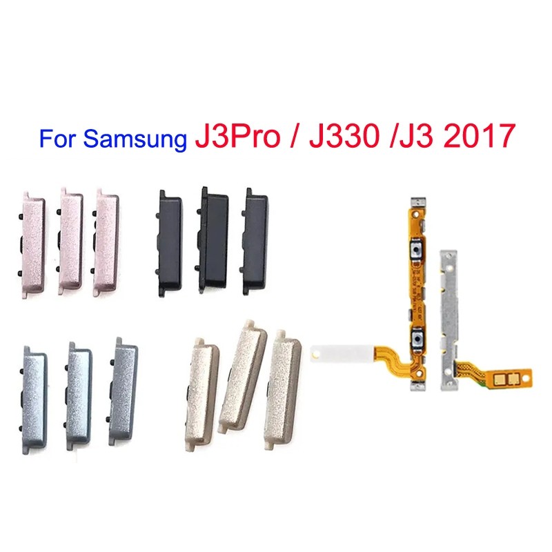 ปุ่มเปิดปิด Flex Out ด้านข้าง Volume Up Down ปุ่ม Flex สําหรับ Samsung Galaxy J330 J3 2017 J3 Pro