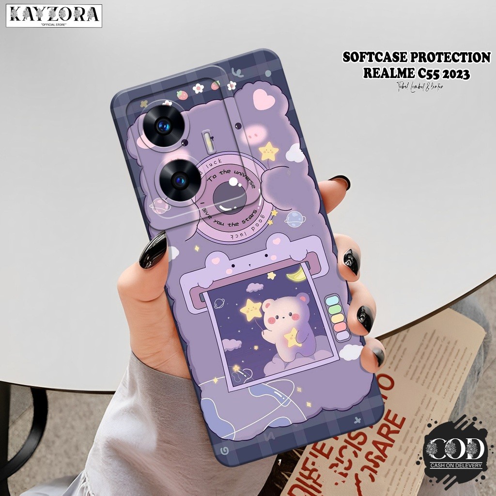 เคสโทรศัพท์ HP ล่าสุด Realme C55 - เคสแฟชั่นการ์ตูน - ซิลิโคนกล้อง Pro - Realme C55 Softcase - เคส R