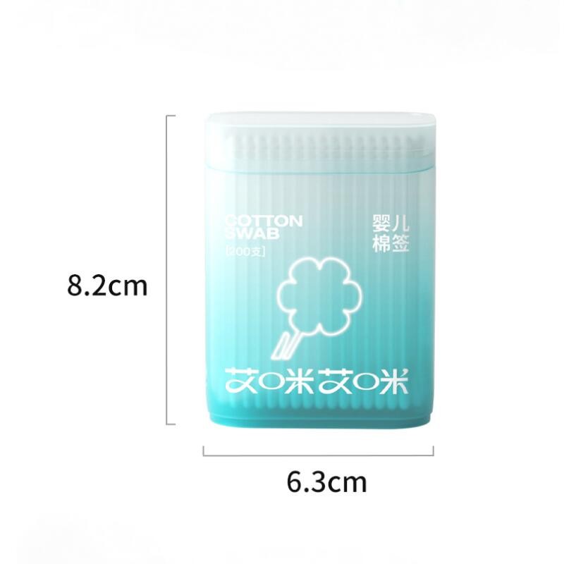 สำลีก้านทารก สำลีก้านกระดาษ หัวเล็ก 200 ก้าน สำลีก้านหู สำลีปลายคู่ สำหรับเด็กทารก baby cotton swab - รูปที่ 5
