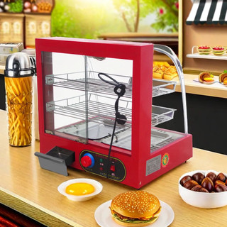 Heavy Duty Food Showcase Food Warmer Glass Showcase Electric Cabinet Commercial households
