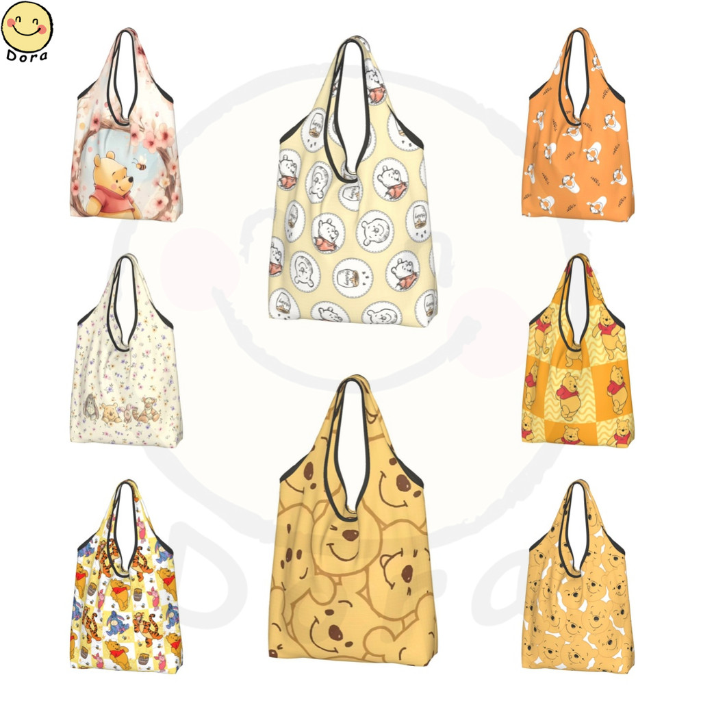 Disneys Winnies The Pooh กระเป๋าช้อปปิ้งReusable Grocery Toteกระเป๋าXLarge 50LBS Ripstopกระเป๋ารีไซเ