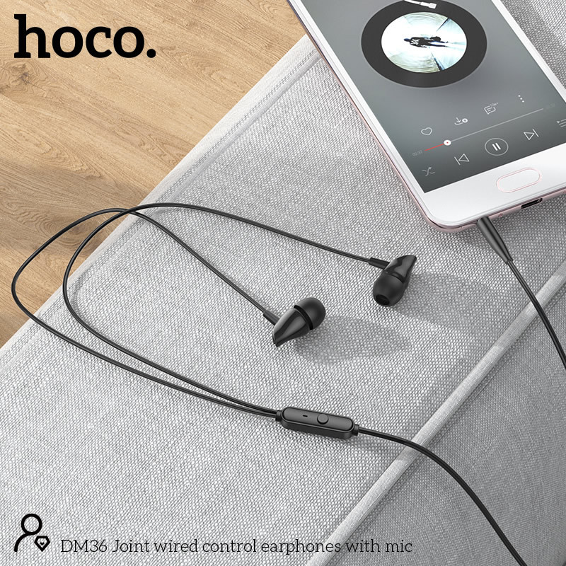 HOCO DM36 หูฟังอินเอียร์ พร้อมไมโครโฟน เสียงคมชัด ควบคุมเพลง & รับสายได้ หูฟังมีสาย หูฟังมีไค์ hc8