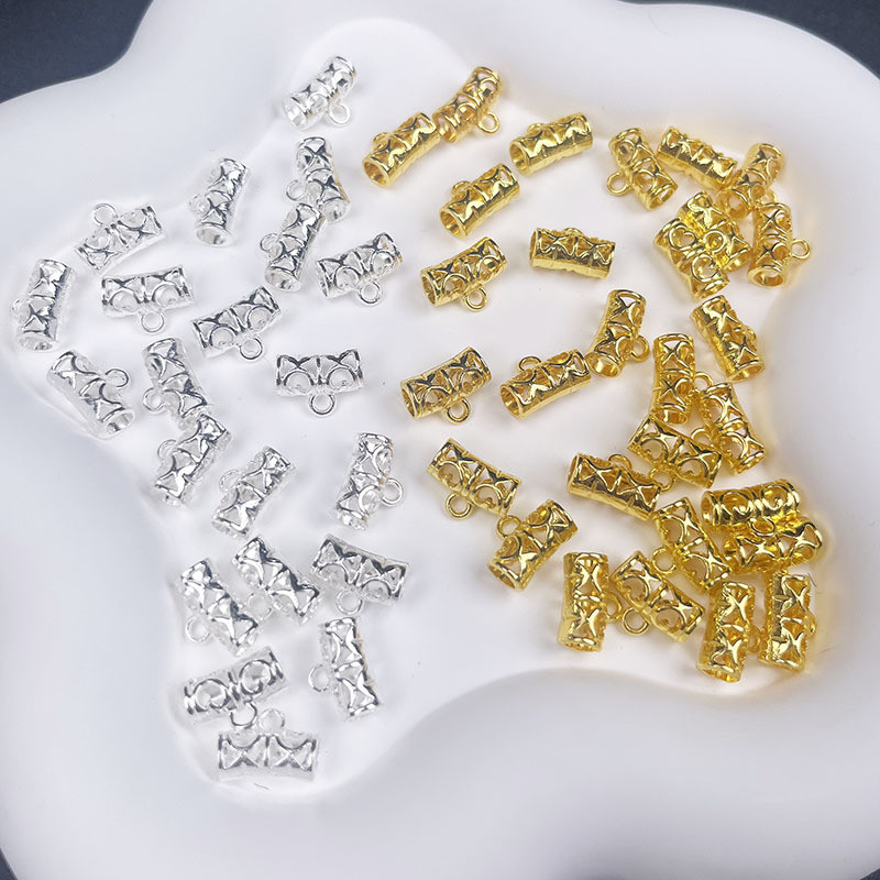 50 ชิ้น จี้โลหะผสมแบบกลวง DIY สร้อยคอ อุปกรณ์เสริมผม ขายส่ง