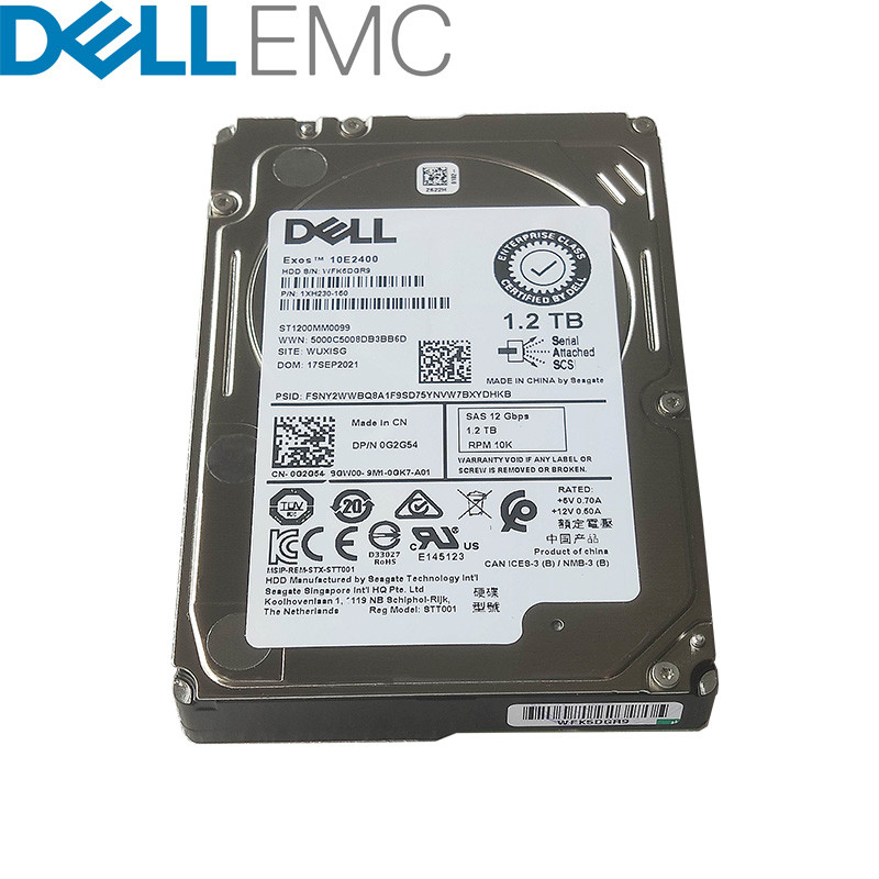 St1200mm0099 1.2TB 10K SAS 2.5 นิ้ว 12GB 0G2G54 สําหรับเซิร์ฟเวอร์ Dell