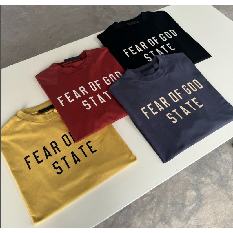 คุณภาพสูงขนาดบวก FOG-ESSENTIALS Season 9 Heaven และ Earth Needle แฟชั่นหลวมสบายๆผู้ชายและผู้หญิงเสื้