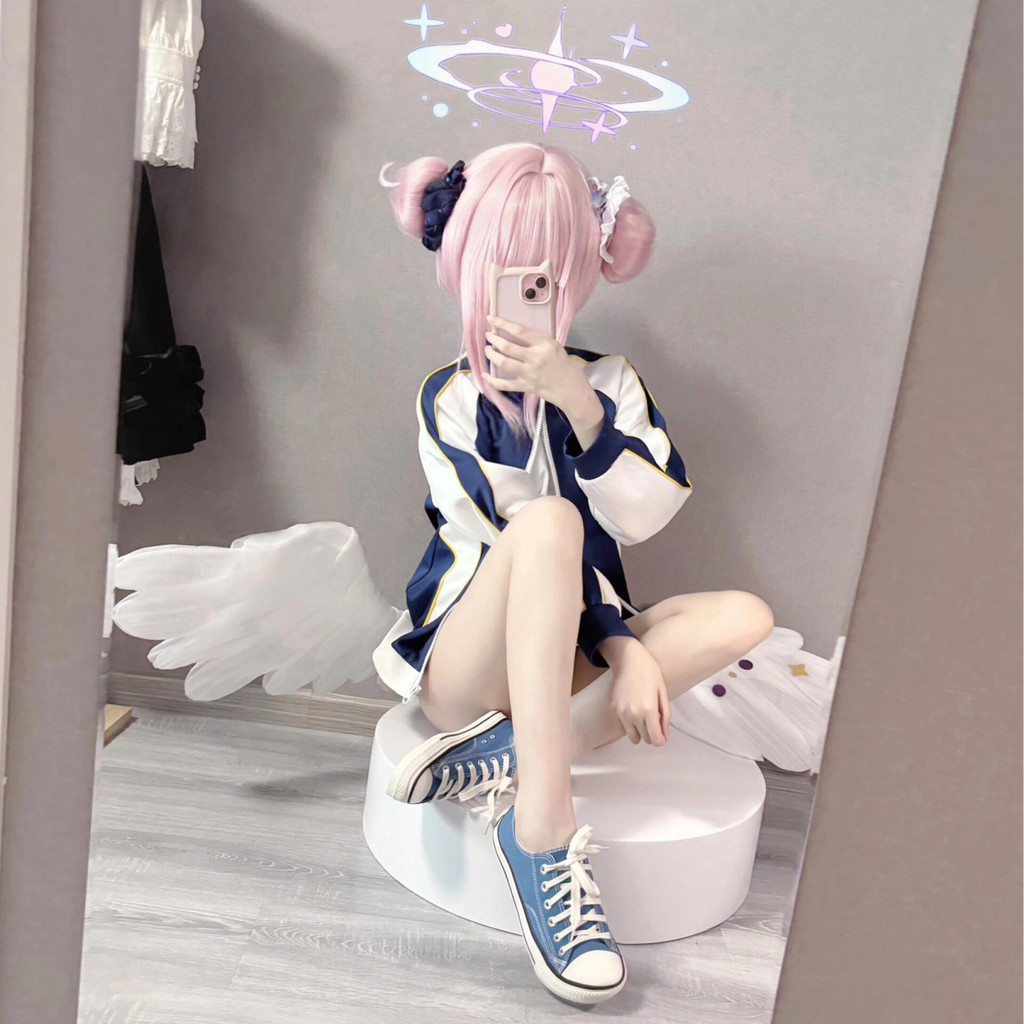 blue archive เสื้อโค้ท เสื้อโค้ท blue archive jacket blue archive cosplay blue archive gym outfit bl