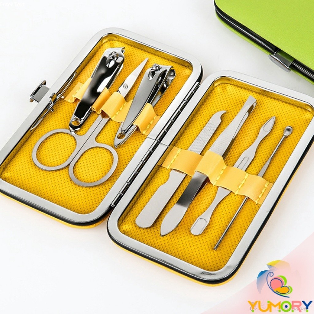 Yumory กรรไกรตัดเล็บ ชุด 7 ชิ้น ชุดเครื่องมือทำเล็บ พร้อมส่ง คละสี Nail clippers