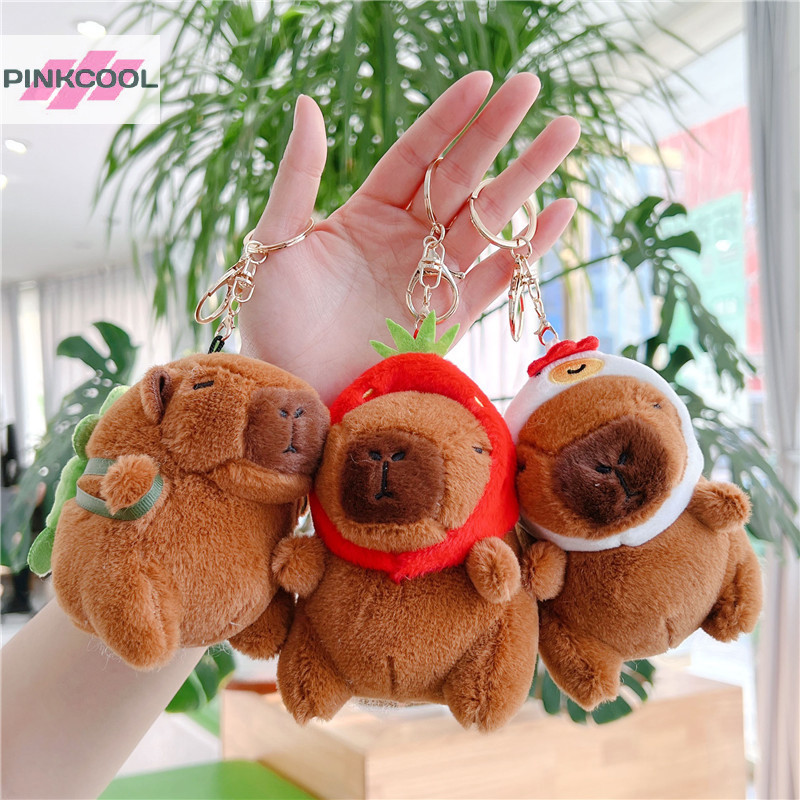 Pinkcool พวงกุญแจ จี้ตุ๊กตาคาปิบาราน่ารัก ของขวัญวันเกิด ของเล่นสําหรับเด็ก