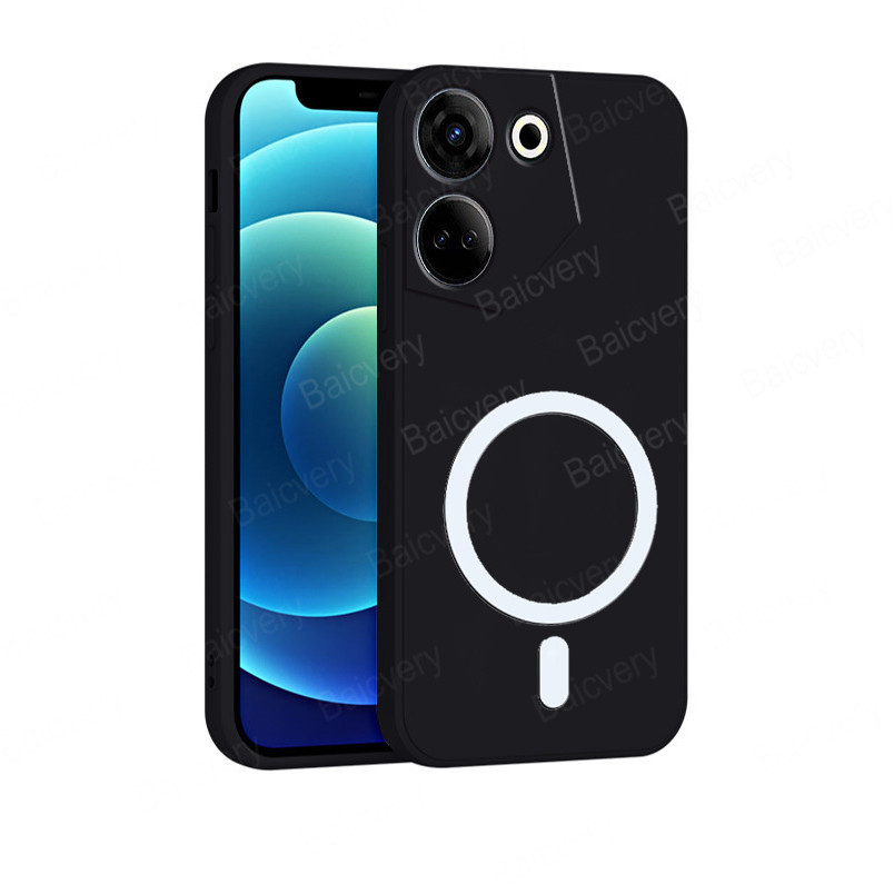 เคสโทรศัพท์ซิลิโคน TPU แบบนิ่ม ผิวด้าน พร้อมแหวนแม่เหล็ก สําหรับ Tecno Camon 20 Pro 5G CK8n Camon 20