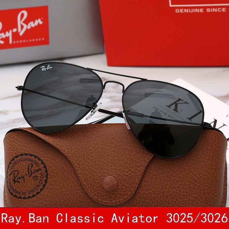 Rb classic aviator 3026 แว่นตากันแดด 3025 สีดํา