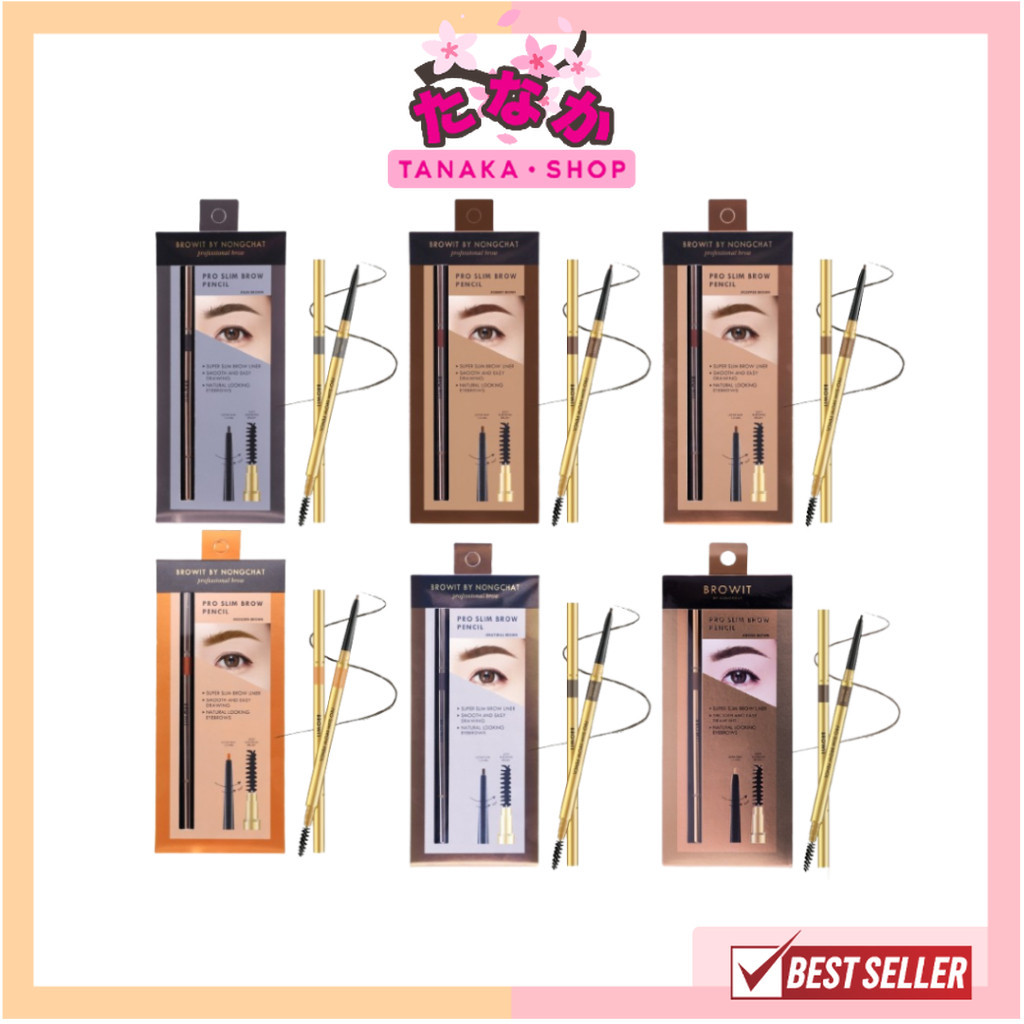 (1ชิ้น) Browit Pro Slim Brow Pencil 0.06g บราวอิท โปร สลิม บราว เพนซิล
