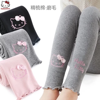 พร้อมส่ง ขายดี กางเกงเลกกิ้ง ลาย Hello Kitty ผ้ายืดนุ่ม กระชับพอดี🌷
