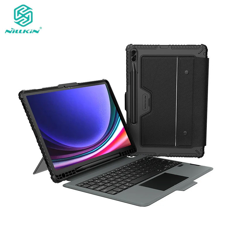 Samsung Tab S9 Plus เคส Nillkin เคสคีย์บอร์ดบลูทูธ พร้อมทัชแพด และกล่องดินสอ สําหรับ Samsung Galaxy Tab S9