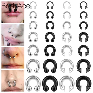 Bodyace จิวจมูก สเตนเลส ขนาดใหญ่ สําหรับเจาะร่างกาย จมูก 1 ชิ้น