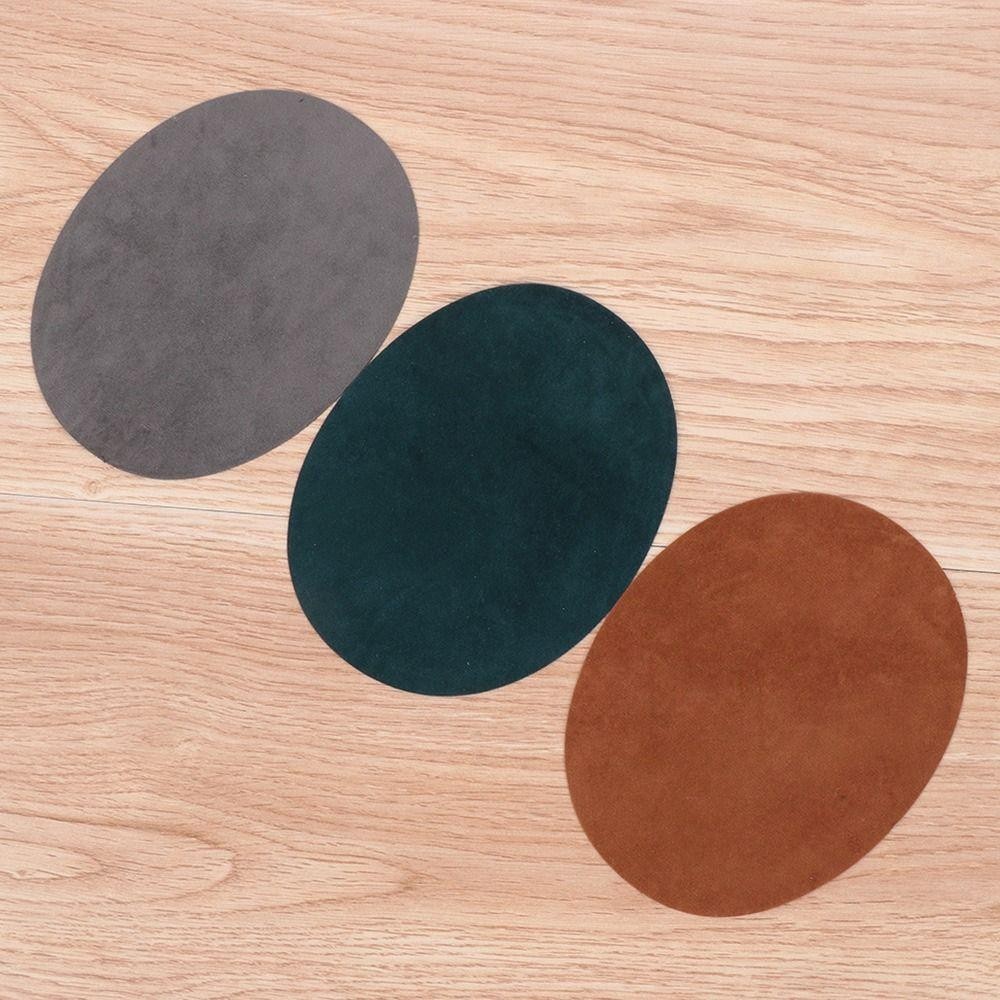 EVINARIA แพทช์ผ้าหนังนิ่ม, แพทช์ข้อศอกรูปไข่เหล็ก, กระเป๋าเสื้อผ้าอุปกรณ์เสริม Suede Appliques ผ้า T เสื้อ - รูปที่ 3