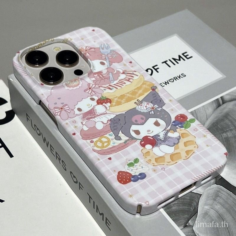 เคสโทรศัพท์มือถือแบบแข็ง กันกระแทก ลายการ์ตูนคุโรมิน่ารัก สไตล์ญี่ปุ่น สําหรับ iPhone 15 14 13 12 11Promax X XR XS 7plus 8plus 11 12 13 14 15 pro