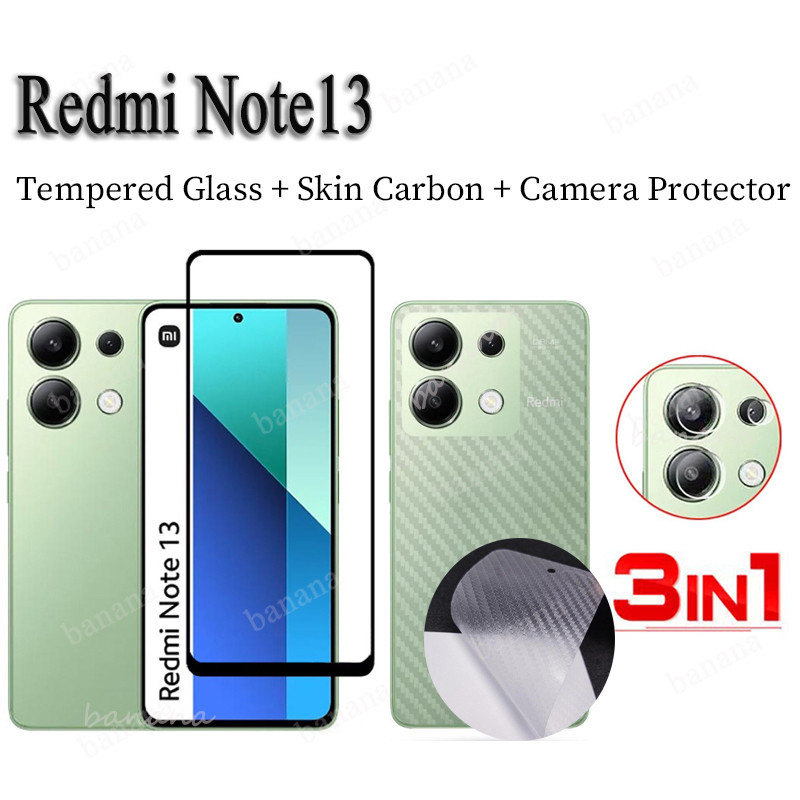 ฟิล์มกระจกนิรภัยกันรอยหน้าจอ และฟิล์มด้านหลัง สําหรับ Redmi Note 13 Redmi Note 13 12 Pro 13C 12C 10C