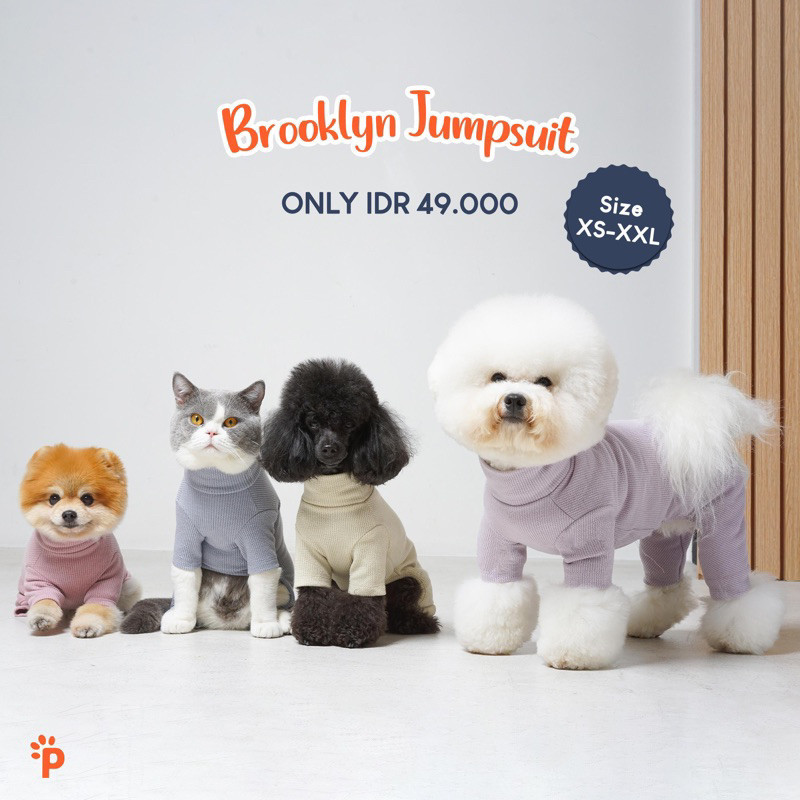 Pawlovin - Brooklyn Jumpsuit เสื ้ อผ ้ าแมวและสุนัข