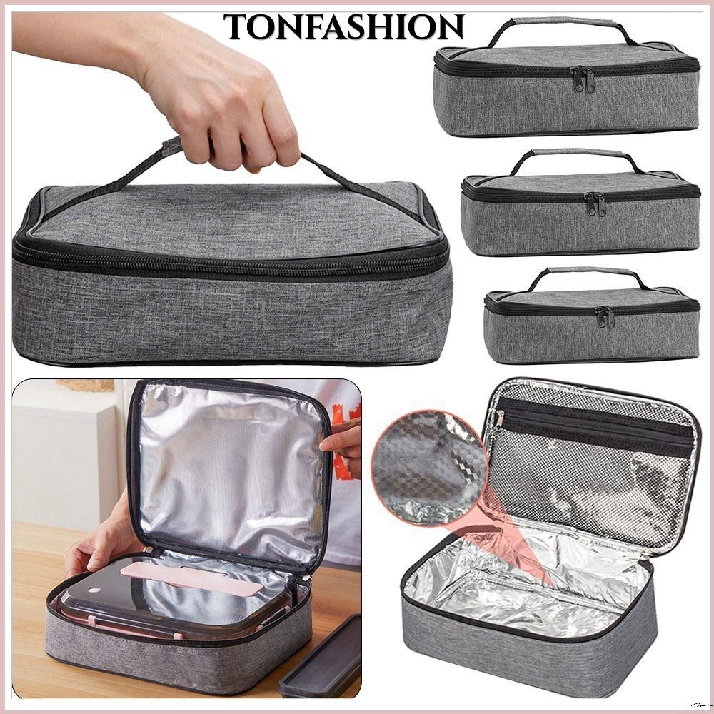 Tonfashion กระเป๋าปิกนิก มีฉนวนกันความร้อน แบบพกพา สําหรับใส่อาหารเช้า