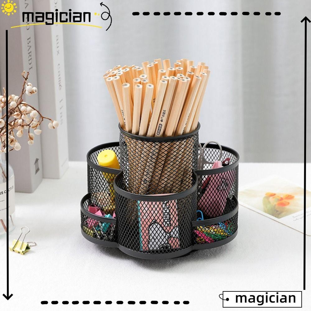 Mag กล่องใส่ปากกา เครื่องเขียน อเนกประสงค์ หมุนได้ 360 องศา 7 ช่อง สําหรับนักเรียน