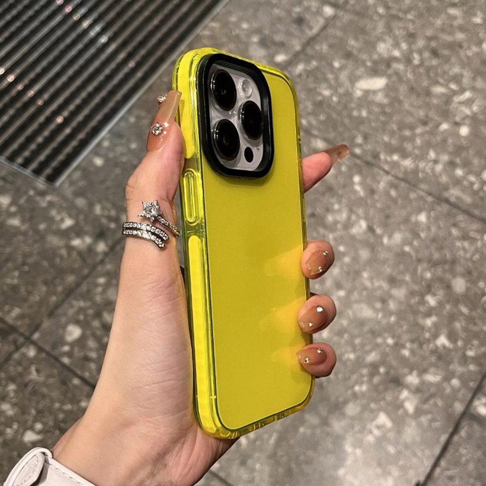 สีม่วงสีชมพูขอบสีเคสโทรศัพท์สําหรับiPhone 17 Pro Max 17 Air 16 Plus 15 14 13 12 11 Pro Maxครอบคลุมเต็มรูปแบบกันกระแทกป้องกันโปร่งใสสีFrosted Soft Cover - รูปที่ 5