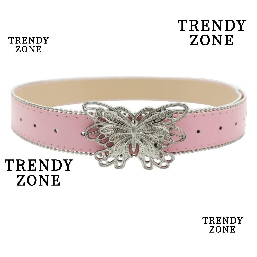 Trendyzone เข็มขัดหนัง PU ขอบกว้าง สไตล์ฮิปฮอป พังก์ เรโทร เครื่องประดับแฟชั่น
