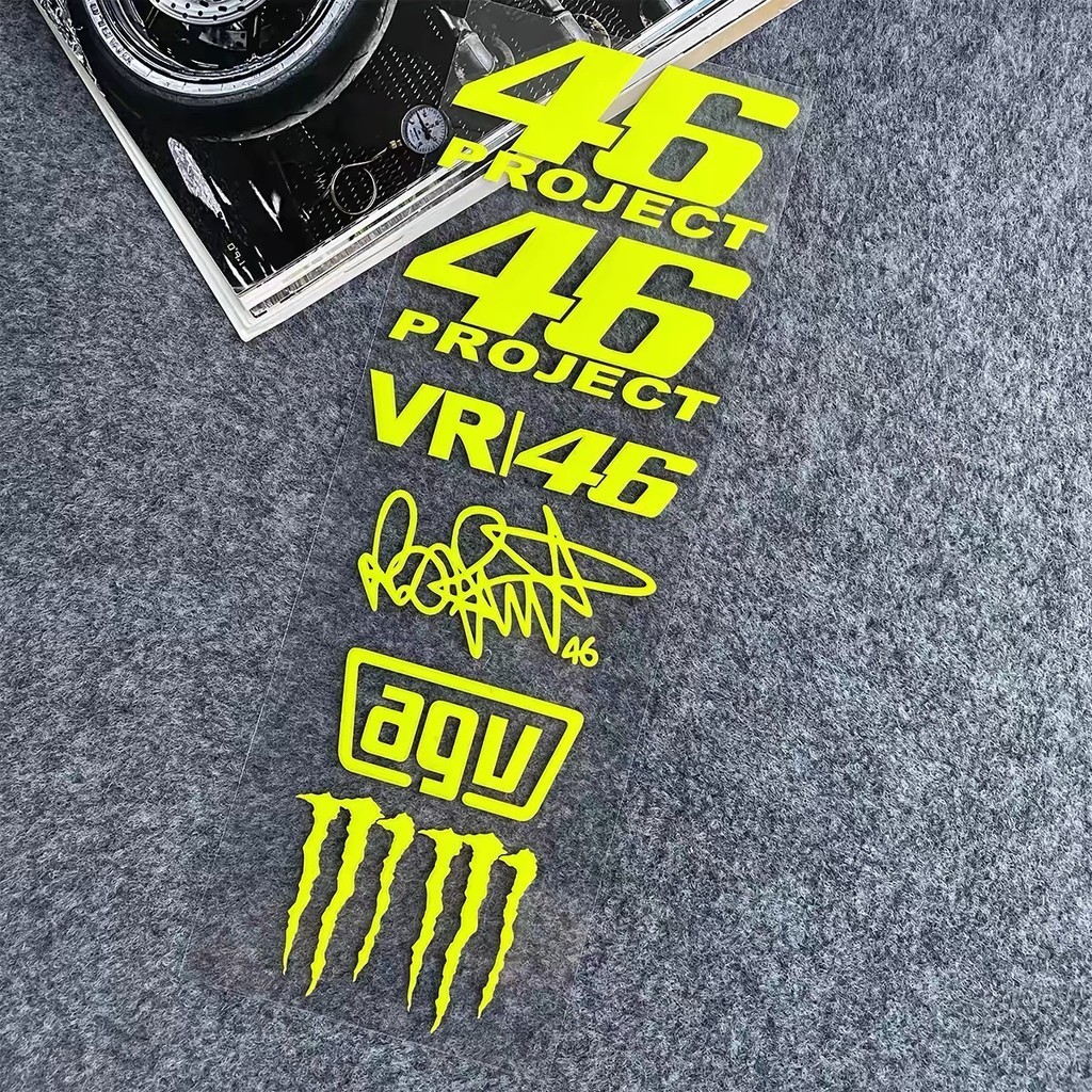 สติกเกอร์สะท้อนแสง No.46 Rossi กันน้ํา กันแดด สําหรับติดตกแต่งหมวกกันน็อค รถจักรยานยนต์ - รูปที่ 2