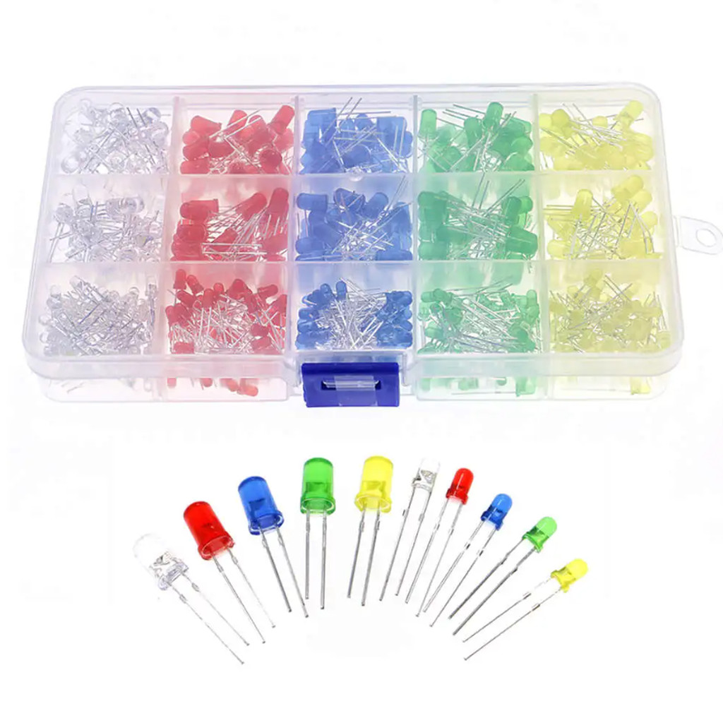 LED 500 ดวง 3mm 5mm Diode Light Assorted Kit DIY LED พร้อมส่งในไทย !!!