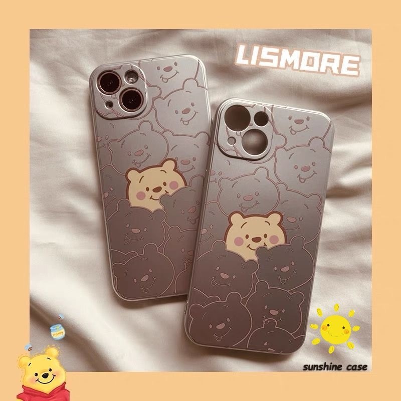 【ส่งจากไทย】จัดส่งภายใน 3 วัน เคสไอโฟน11 เคส For iPhone 11 12 13 14 15 Pro Max 7 8 Plus SE Case หมีน่ารัก เคส
