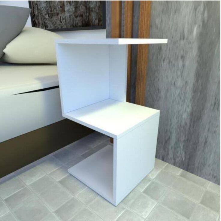 โต๊ะวางของข้างเตียง โต๊ะวางของข้างโซฟา ทำจากไม้จริง (ไม่ใช่ไม้อัด) ขนาด 60x30x30 cm. พร้อมส่งจากไทย