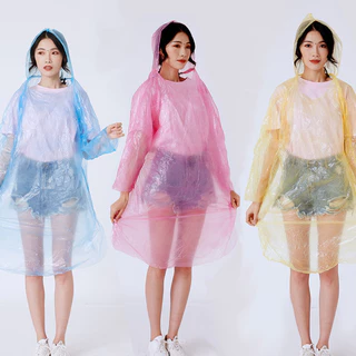 ☔️ใช้ดีไม่แพง☔️เสื้อกันฝนสีใส ชุดกันฝน ง่ายต่อการพกพาไม่กินพื้นที่ เหมาะสำหรับฉากกลางแจ้งที่หลากหลาย