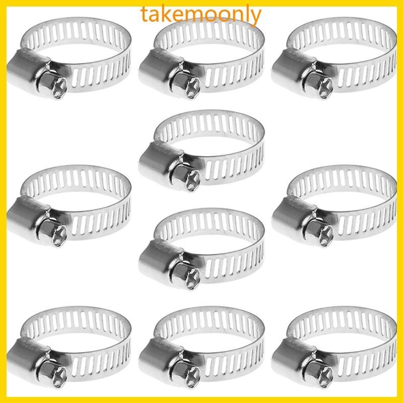 Tak ใหม่ คลิปหนีบท่อน้ํามันเชื้อเพลิง สเตนเลส ปรับได้ 3 4 -1 10 ชิ้น